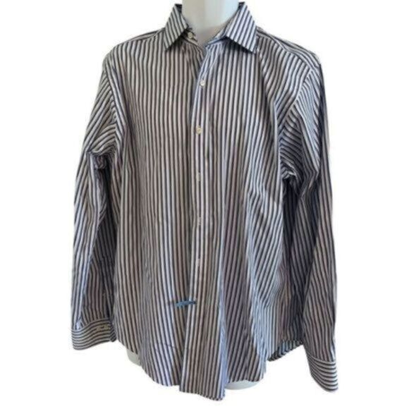 Polo by Ralph Lauren Blue Striped Button Up. Size Large. - Picture 1 of 4